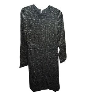Tory Burch Black and White Long Sleeve Dress